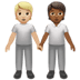 🧑🏼‍🤝‍🧑🏾 people holding hands: medium-light skin tone, medium-dark skin tone display on Apple